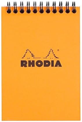 Rhodia Wirebound Pad 4.1X5.8 Orange Grid