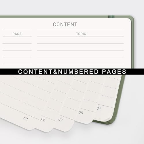 RETTACY Lined Journal Notebook, 140 Numbered Pages, A5 Size (5.7'' x 8.3'')