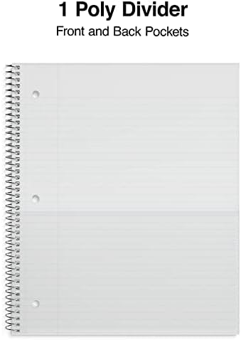 Staples 1-Subject Notebook, 8.5x11 Inch, College Ruled, 3-Pack