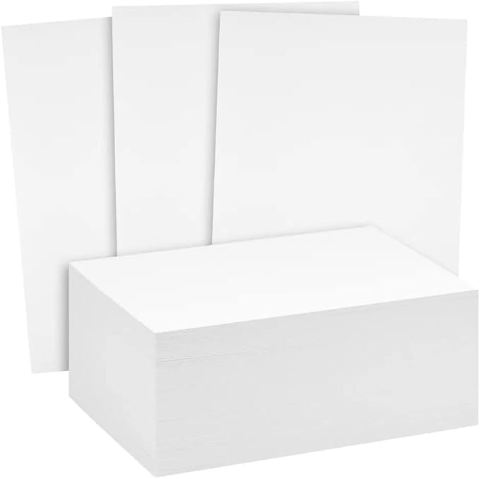 Reskid White Cardstock Thick Paper - Blank Heavy Weight 110 lb Cover Card Stock - 100 Pack (8.5x14, Inches)