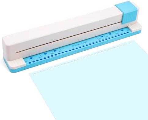 30 Hole Paper Punch, Binding Machine for Planner, A4 A5 A6 A7 B5 B6 B7 Book Binder Notebooks Loose Leaf Paper Punch Machine, Portable Adjustable Hole Puncher, 5-Sheet Capacity, for School, Office