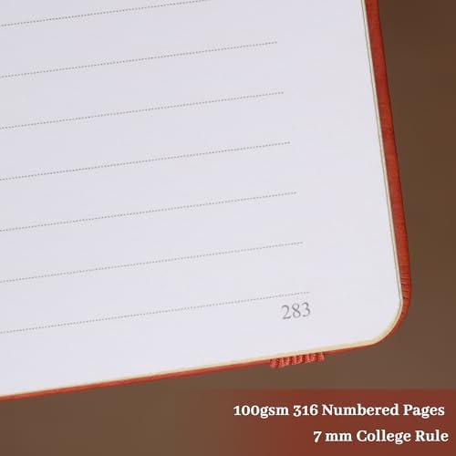 TIEFOSSI Line Journal Notebook for Women Men, 316 Pages,8.3x5.8 IN