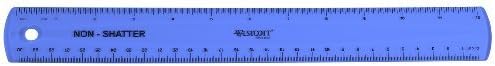 Westcott Shatterproof Ruler, 12-Inch, Blue, 16010