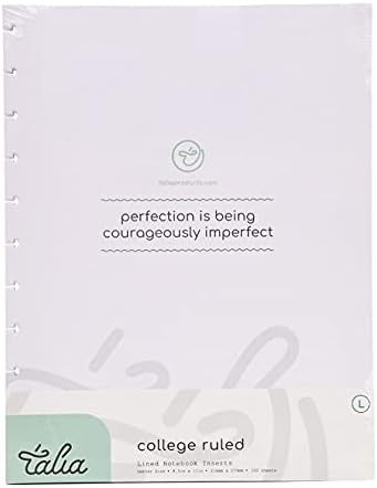 Talia Discbound Notebook Refills (College Ruled, Letter (8.5in x 11in))