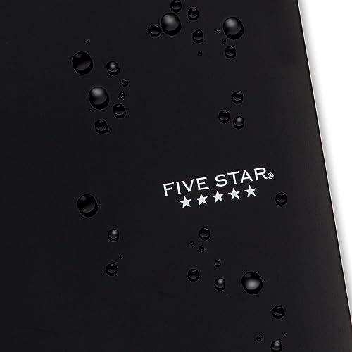 Five Star Spiral Notebook + Study App, 5 Subject, College Ruled Paper, 11" x 8-1/2", 200 Sheets, Black & Forest Green, 2 Pack (820190)