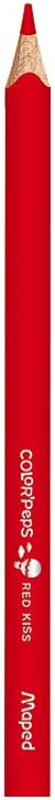 Maped Color'Peps Triangular Jumbo Colored Pencils - Assorted Colors - Pack of 12 - Perfect for Early Learners - Boosts Creativity and Skills - Durable and Long-lasting - Enhanced Comfort Grip