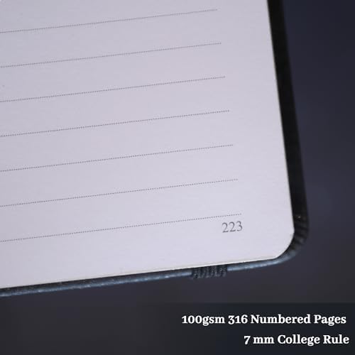 TIEFOSSI Line Journal Notebook for Women Men, 316 Pages,8.3x5.8 IN