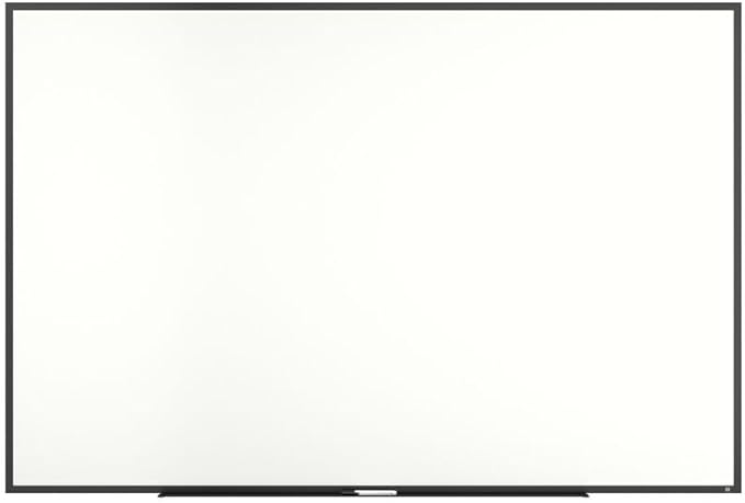 TRU RED™ Melamine Dry Erase Board, Black Frame, 6' x 4'