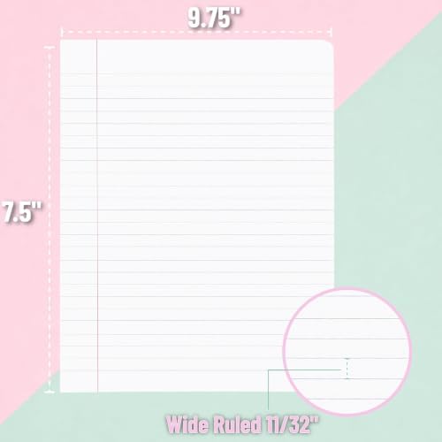 Mr. Pen- Composition Notebooks Bulk, 12 Pack, Wide Ruled, 600 Sheets