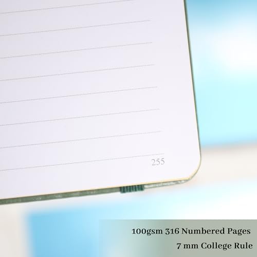 TIEFOSSI Line Journal Notebook for Women Men, 316 Pages,8.3x5.8 IN