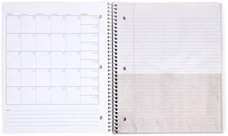 Mintra Office Durable Spiral Notebooks, 1 Subject, (Red, College Ruled 3 Pack), 100 Sheets, Poly Pocket, Moisture Resistant Cover, School, Office, Business, Professional