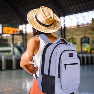 MATEIN Travel Backpack for Women, Expandable 15.6 inch Laptop Backpack | Anti Theft Computer Bag, Water Resistant Material, 29.5 - 36.8L, College, Business, Gift for Adults, Light Purple