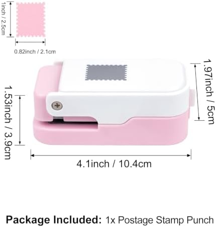 CYFUN DESIGN 2 Pcs Stamp Punch, 1x0.8 inch Postage Stamps Punch, Stamp Cutter, Stamps Shaped Paper Punches, Craft Cutter Hole Puncher for Scrapbooking Journaling Card Making Junk Journal Supplies