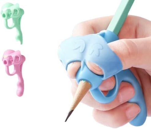 Children's Pencil Grip Orthosis, Five-Finger Positioning Silicone Writing Aid, BPA-Free Training Tool for Toddlers, Multiple Colors