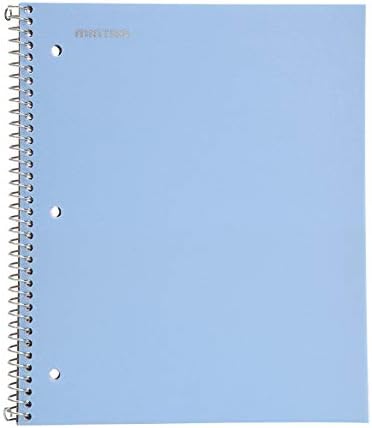 Mintra Office Durable Spiral Notebooks, 1 Subject, (Arctic Ice, Chili Oil, Green Olive, College Ruled 3pk)
