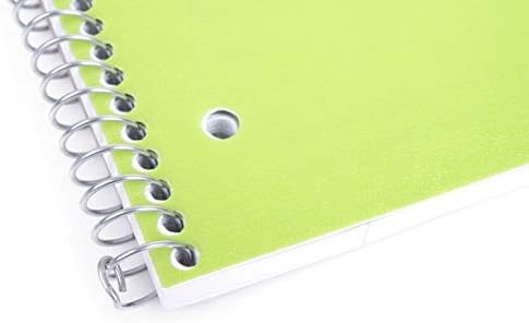 Mintra Office Durable Spiral Notebooks, 1 Subject, (Green, Wide Ruled 3 Pack), 100 Sheets, Poly Pocket, Moisture Resistant Cover, Strong Chipboard back, For School, Office, Business