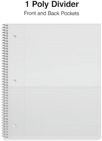 Staples Accel 1-Subject Notebook, 8.5x11 Inch, College Ruled, Red