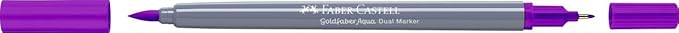 Faber-Castell Goldfaber Aqua Dual Tip Watercolor Markers - 12 Watercolor Brush Pens, Watercolor Markers for Adults, Real Brush Nib and Fineliner Tip Art Markers