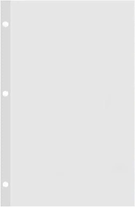 Unruled Filler Paper, 8-1/2 x 5-1/2 Inches, 3-Hole, Mylar-Reinforced 50lb White Offset - Pack of 100 Sheets