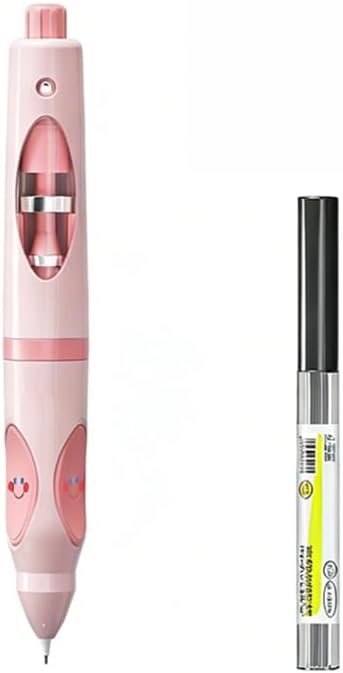 Write Right Learning,Pencil Kids Handwriting Gripper,Posture-Correcting Pen with Automatic Refill, Posture Correction Training Writing, 12 Replacement Refillers. (Pink)