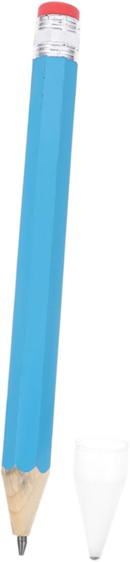 jojofuny Wooden Jumbo Pencils with Cap and Eraser Large Fun Novelty Pencil for Boy Girl for School Kindergarten Home Office Supplies Safe and Comfortable Grip