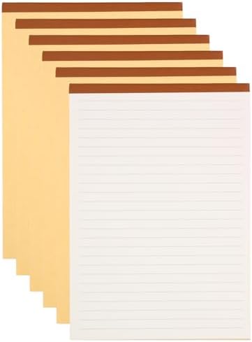 M&G 7x10 Note Pads, 6 Pack B5 Legal Pads 70 Sheets Notepads Writing Pad College Ruled Lined Memo Paper Tablet for Work Writing Note Taking