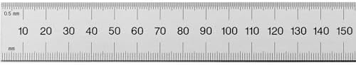 PEC Tools 48"/1200mm Metal Ruler, Rigid, English & Metric, High Precision