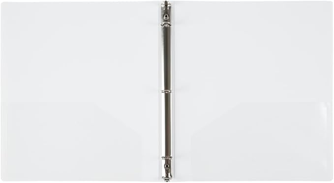 JAM PAPER Plastic 0.5 inch Binder - White 3 Ring Binder - Sold Individually
