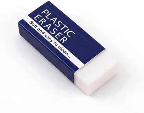 PVC Block Eraser White, 1 Box of 30 Packs, Clean and Precise, Minimum fragmentation, Easy to Wipe and Clean (S-30Pack)
