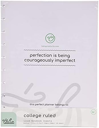 Talia Discbound Notebook Refills (College Ruled, Midsize (7.5in x 9.75in))