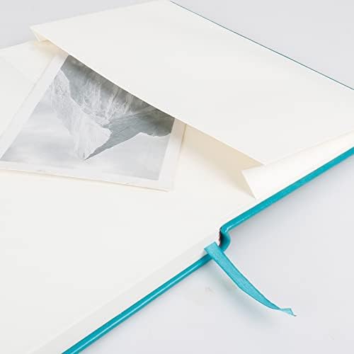 Blank Journal Notebook, (Turquoise), 160 Pages, Medium 8.3x5.7 inches - 100 gsm Thick Paper, Hardcover