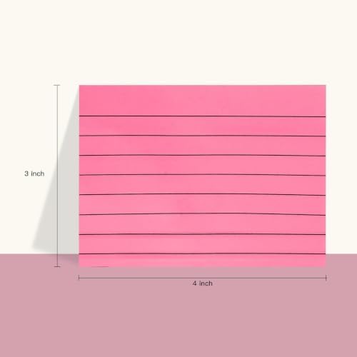 MOLOPPO Lined Sticky Notes 4x6 in, 100 Sheets, 5 Colors
