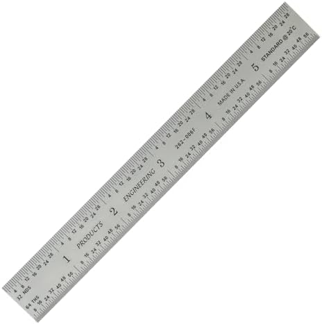 PEC Tools 6"/150mm Machinist Ruler, Made in USA