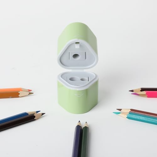 Mr. Pen- Pencil Sharpeners Manual, 6 Pack, 3 Holes, Colorful