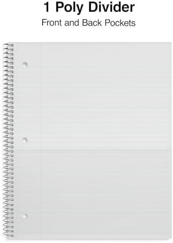 Staples Accel 1-Subject Notebook, 8.5x11 Inch, College Ruled, Purple