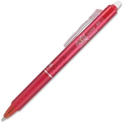 PILOT FriXion Clicker Erasable, Refillable & Retractable Gel Ink Pens, Fine Point, Red Ink, 12-Pack (31452)