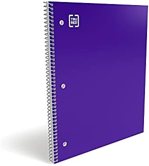 Staples Accel 1-Subject Notebook, 8.5x11 Inch, College Ruled, Purple