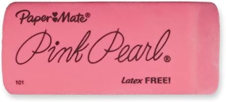 Paper Mate Pink Pearl Erasers, Large, 3 Count (Pack of 2)