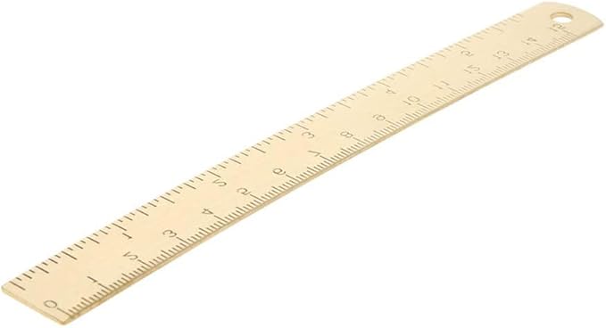 Utoolmart Brass Straight Ruler, 15cm / 5.9-inch Double-Sided Scale Ruler, Measuring Tool for Engineering Office Architect and Drawing