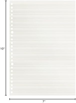 Zelten 2 Pack B5 120 Sheets/240 Pages Four Line Loose Leaf Paper for 26 Hole Binder Handwriting Practice Paper Blank Writing Pages - for Students Learning to Write Letters