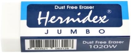 Dust Free Eraser, White,Black Pack of 20