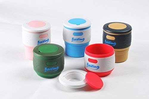 Sailing Collapsible Portable Reusable Silicone 12 fl oz Drinking/Coffee Cup/Mug. 100% food grade silicone. BPA Free (Dark Green)