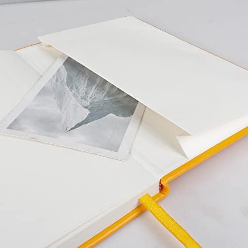 Blank Journal Notebook, (Yellow), 160 Pages, Medium 8.3x5.7 inches - 100 gsm Thick Paper, Hardcover