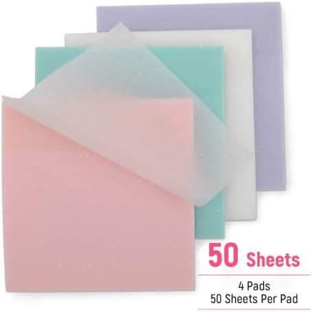 3x3 Sticky Notes, 4 Pads Clear Sticky Notes + 4 Pads Colorful Sticky Pads