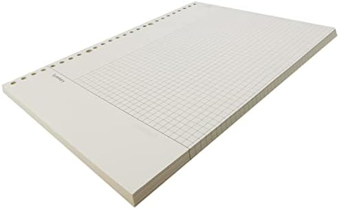 Zelten 2 Pack A4 120 Sheets/240 Pages Connell Loose Leaf Punched Paper Refills Paper for 4 Hole Binder Personal Organizer Diary Notebook Refillable Planner