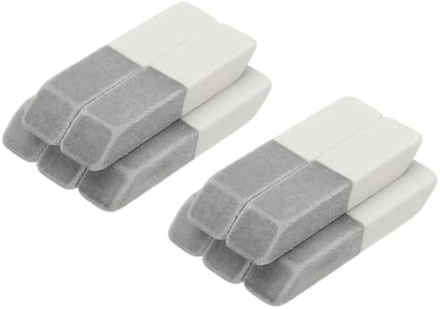 PATIKIL 10 Pcs Pencil Erasers, Sand Erasers 2 in 1 Frosted Block Easy to Clean Durable Bulk for Ink Ballpoint Fountain Pen Office Sketching Drawing Artists Teacher Carving, White Gray