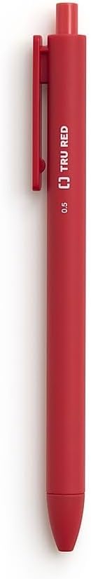 TRU RED Retractable Gel Pens, Fine Point 0.5mm, Assorted Ink Colors, 12 Pack – Quick‑Dry Pens for Color Coding & Notes