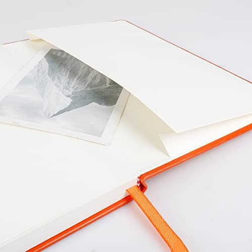 Blank Journal Notebook, (Orange), 160 Pages, Medium 8.3x5.7 inches - 100 gsm Thick Paper, Hardcover