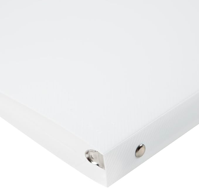 JAM PAPER Plastic 0.5 inch Binder - White 3 Ring Binder - Sold Individually