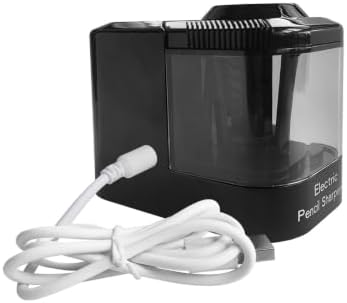 Dual Power Electric Pencil Sharpener Black, Heavy-Duty Helical Blade